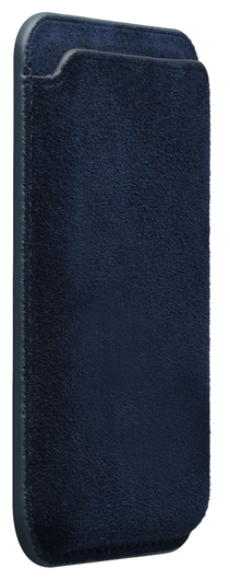 Rosso Avanti Apple iPhone 14 Pro Hoesje Alcantara MagSafe met Wallet Blauw afbeelding 9