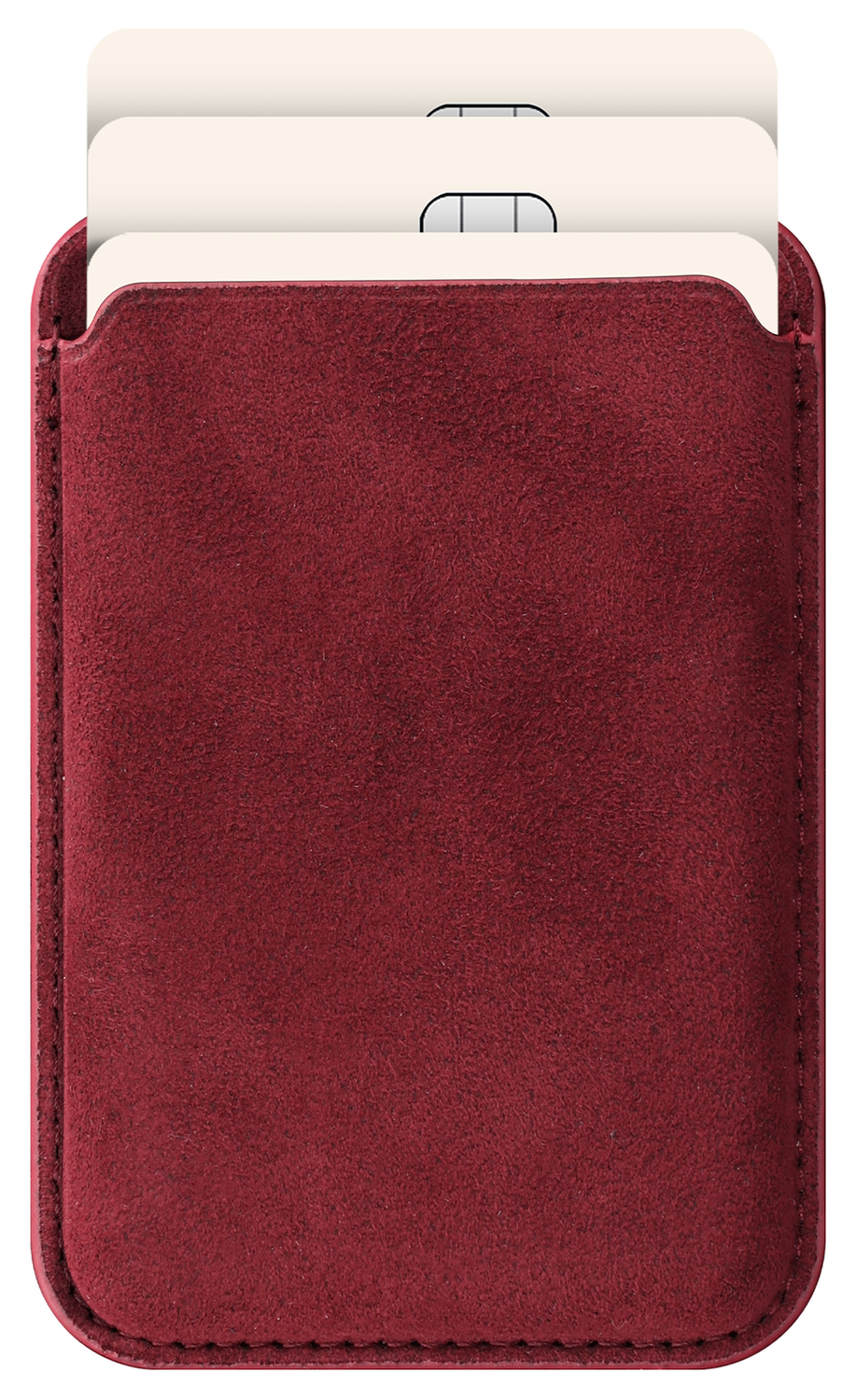 Rosso Avanti iPhone 14 Pro Max Hoesje Alcantara MagSafe met Wallet Burgundy afbeelding 7