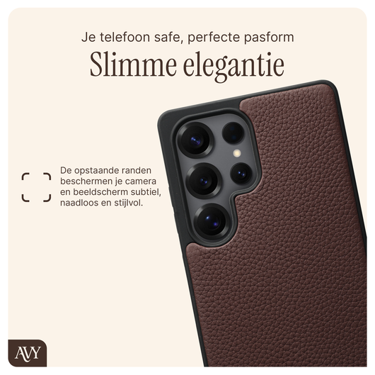 AVY Samsung Galaxy S25 Ultra - Classic Kit - Leather Chocolate afbeelding 6