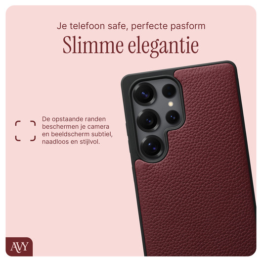 AVY Samsung Galaxy S25 Ultra - Classic Kit - Leather Burgundy afbeelding 6