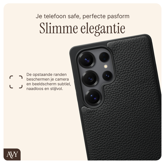 AVY Samsung Galaxy S25 Ultra - Essential Kit - Zwart - Short Leather afbeelding 6