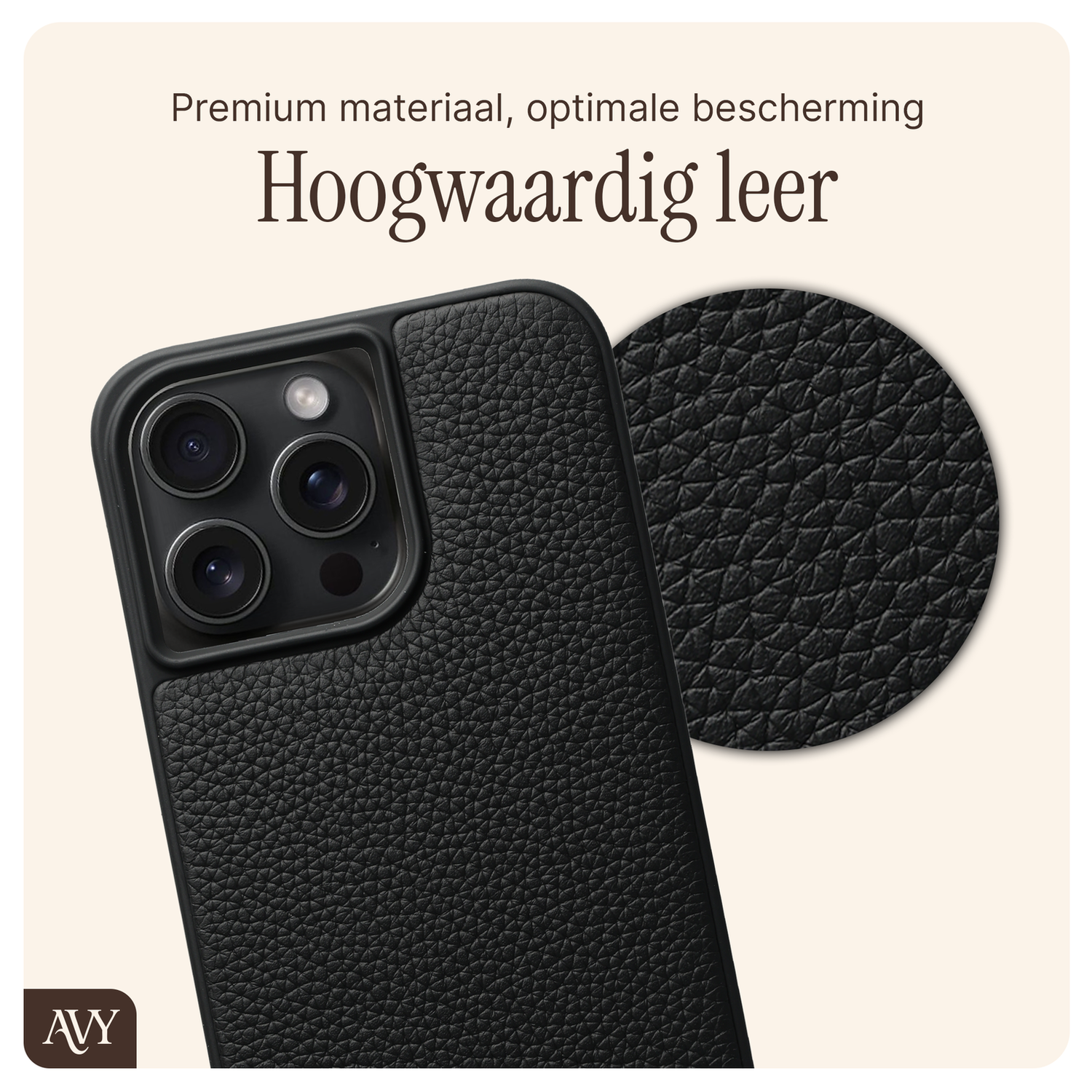 AVY Apple iPhone 14 Pro Max - Essential Kit - Zwart - Short Leather afbeelding 5