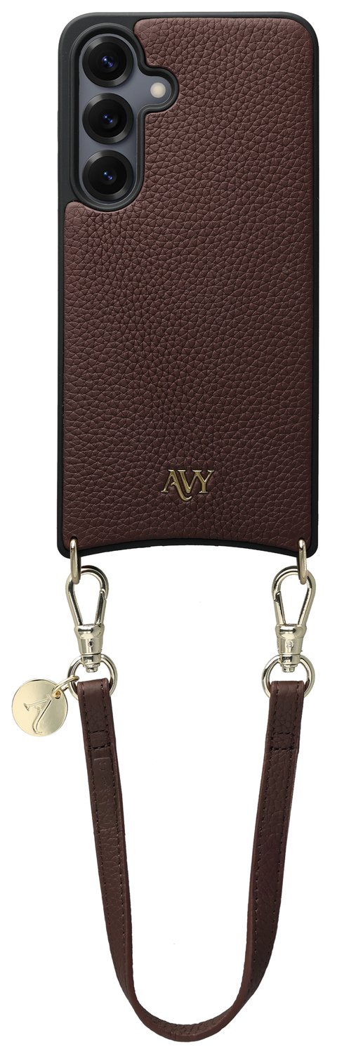 AVY Samsung Galaxy S25 / S24 - Essential Kit - Chocolate - Short Leather afbeelding 1