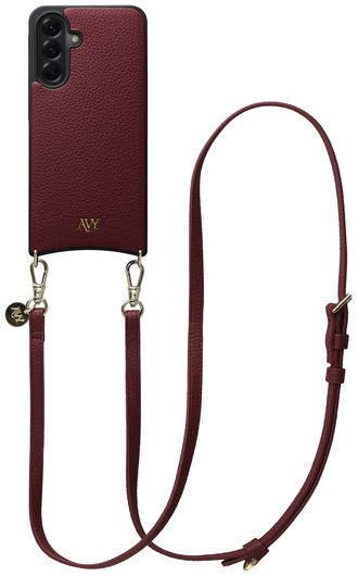 AVY Samsung Galaxy A56 - Essential Kit - Burgundy - Long Leather afbeelding 1