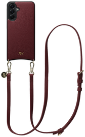 AVY Samsung Galaxy A56 - Essential Kit - Burgundy - Long Leather afbeelding