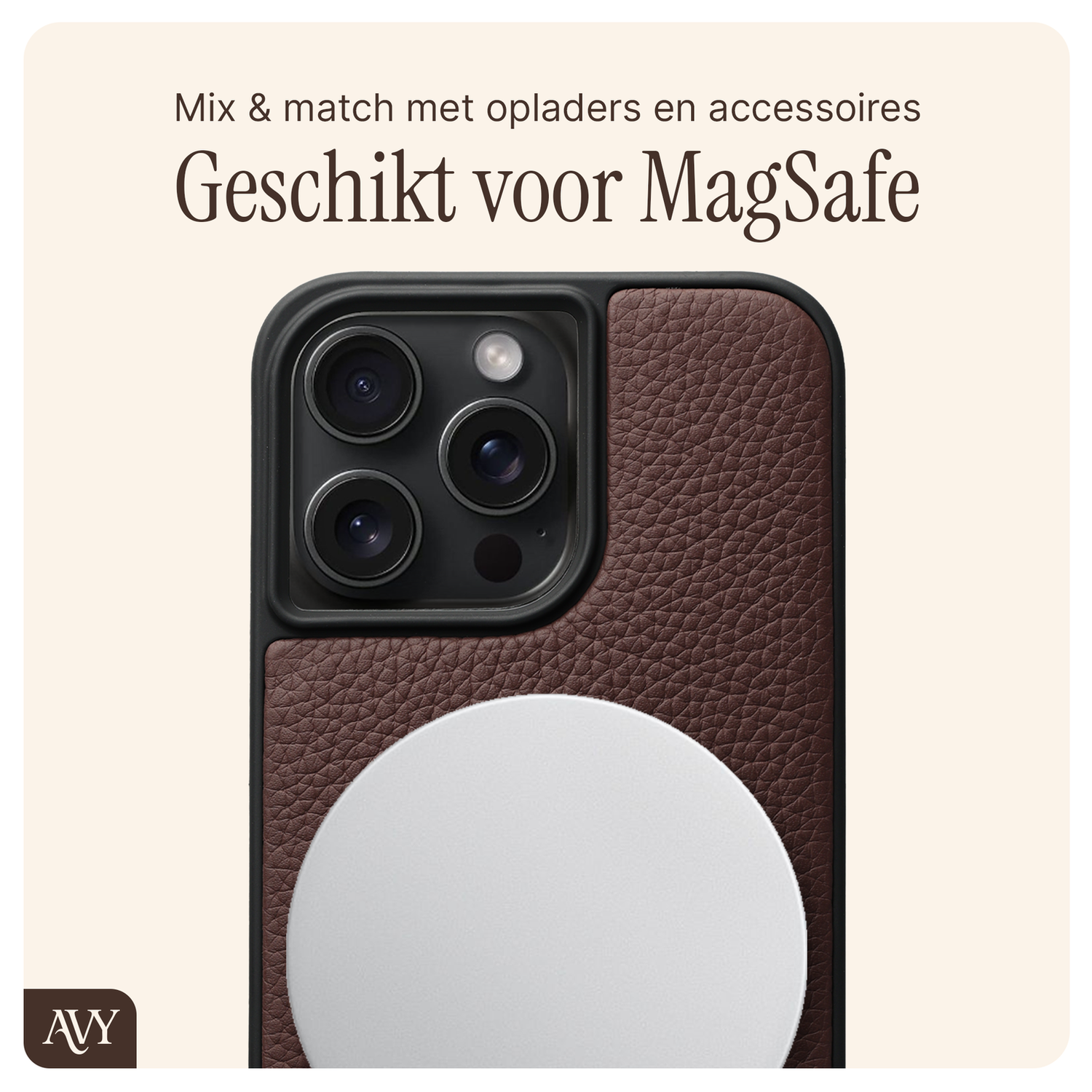 AVY Apple iPhone 15 Pro Max - Essential Kit - Chocolate - Aurum Lien afbeelding 6