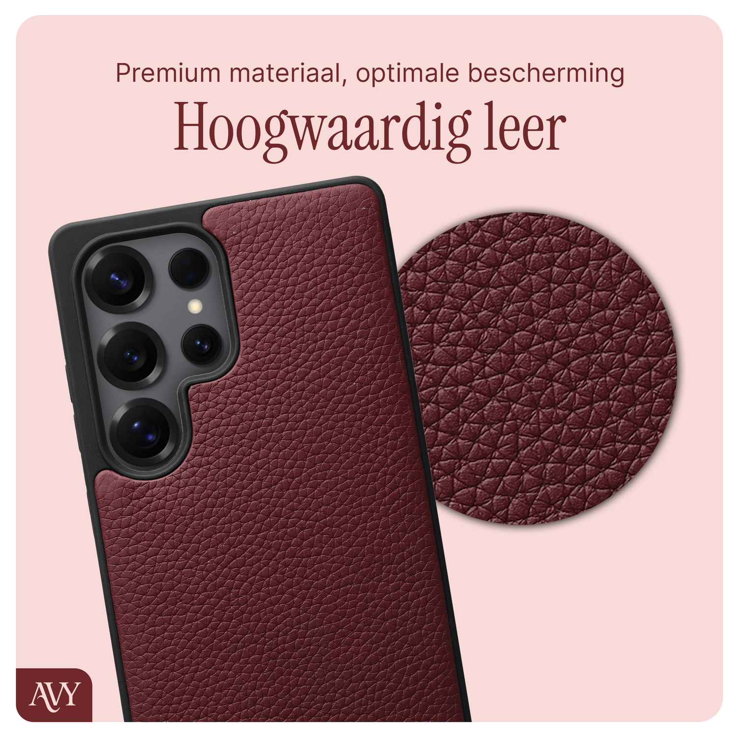 AVY Samsung Galaxy S25 Ultra - Essential Kit - Burgundy - Aurum Lien afbeelding 5