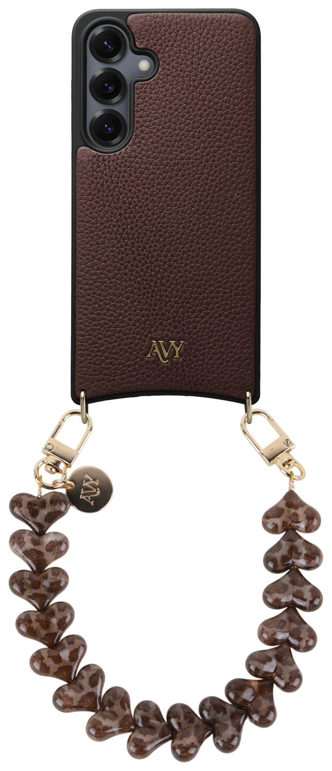 AVY Samsung Galaxy S25 / S24 - Essential Kit - Chocolate - Cupid Leopard afbeelding 1