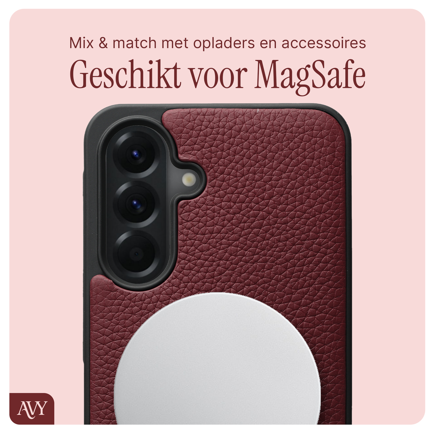 AVY Samsung Galaxy A56 - Essential Kit - Burgundy - Cupid Clear Red afbeelding 6