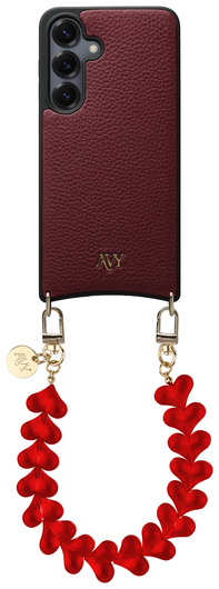 AVY Samsung Galaxy S25 / S24 - Essential Kit - Burgundy - Cupid Clear Red afbeelding 1