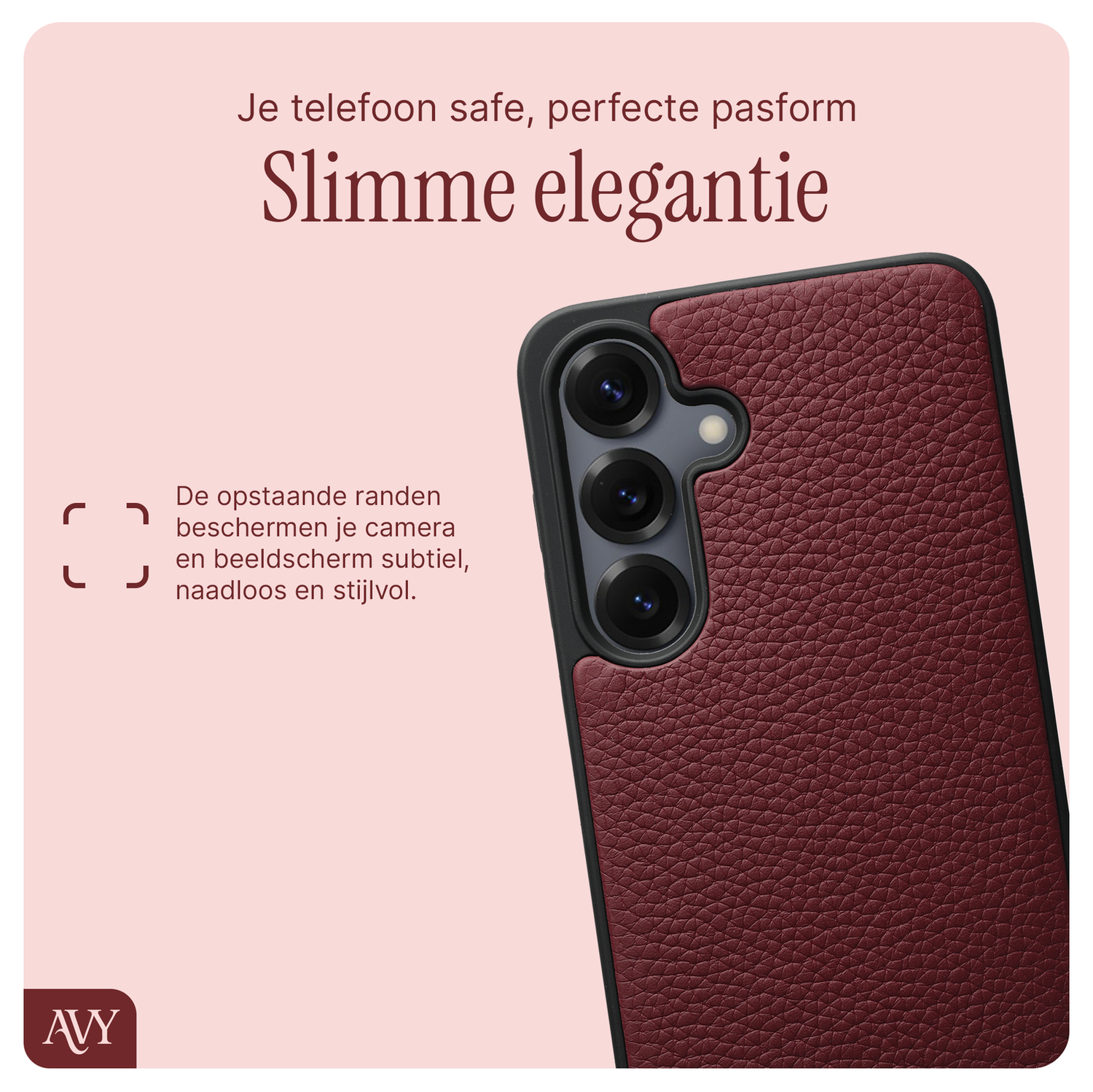 AVY Samsung Galaxy S25 / S24 - Essential Kit - Burgundy - Cupid Burgundy afbeelding 5