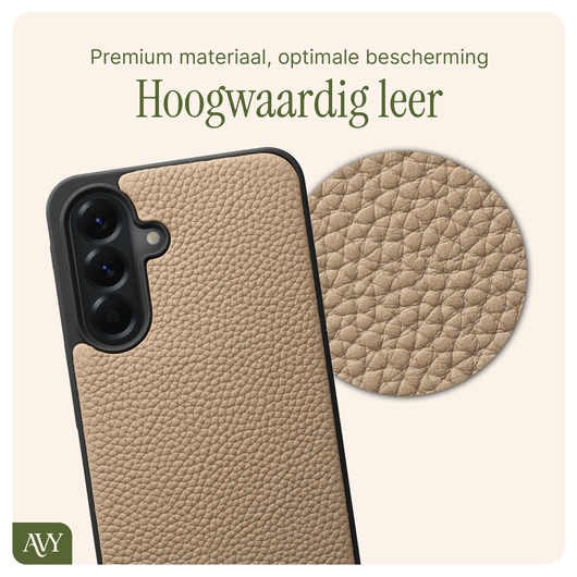 AVY Samsung Galaxy A56 - Styled Kit - Beige - Short Leather afbeelding 5