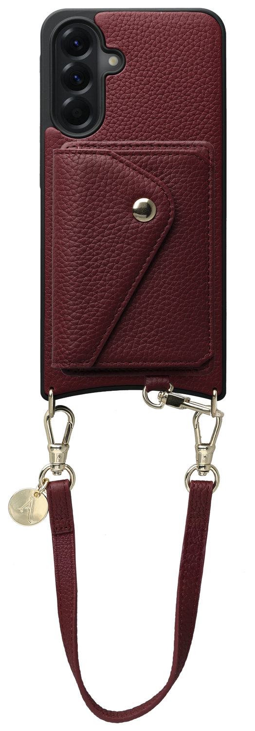 AVY Samsung Galaxy A56 - Styled Kit - Burgundy - Short Leather afbeelding 1