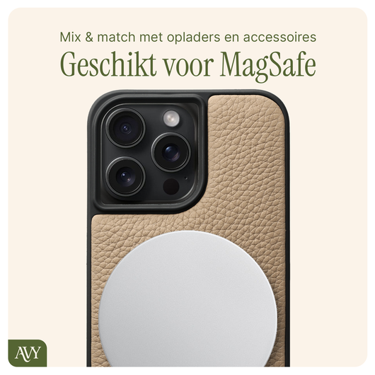 AVY Apple iPhone 15 Pro Max - Styled Kit - Beige - Long Leather afbeelding 7