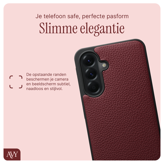 AVY Samsung Galaxy A56 - Styled Kit - Burgundy - Long Leather afbeelding 6