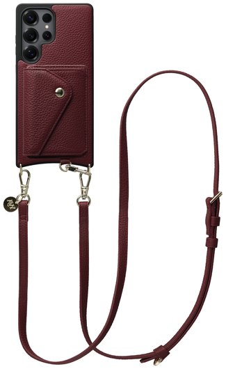 AVY Samsung Galaxy S25 Ultra - Styled Kit - Burgundy - Long Leather afbeelding 1