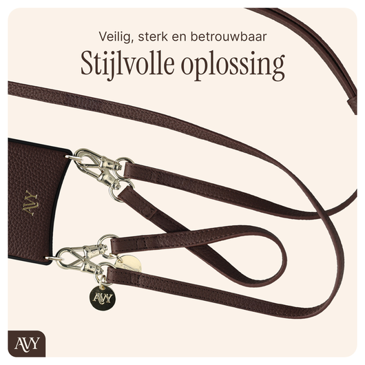 AVY Apple iPhone 15 Pro Max - Styled Kit - Chocolate - Leather Set afbeelding 8