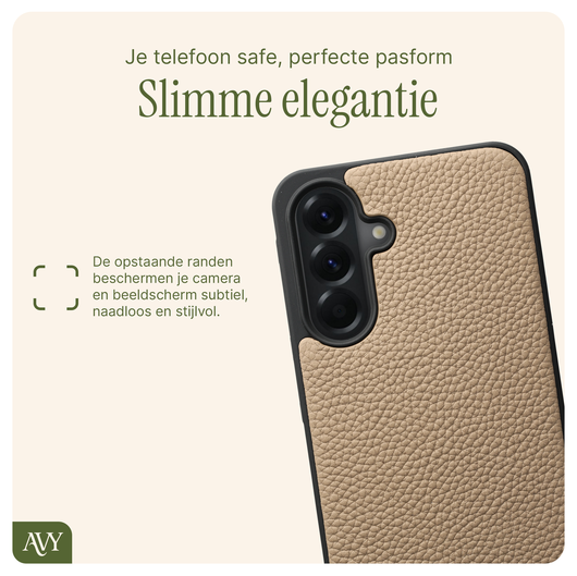 AVY Samsung Galaxy A56 - Styled Kit - Beige - Leather Set afbeelding 6
