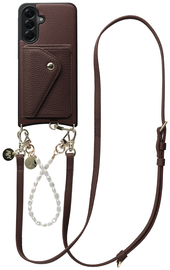 AVY Samsung Galaxy A56 - Styled Kit - Chocolate - Leather and Pearls afbeelding