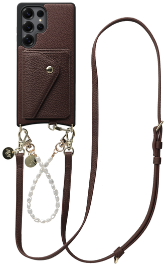 AVY Samsung Galaxy S25 Ultra - Styled Kit - Chocolate - Leather and Pearls afbeelding 1