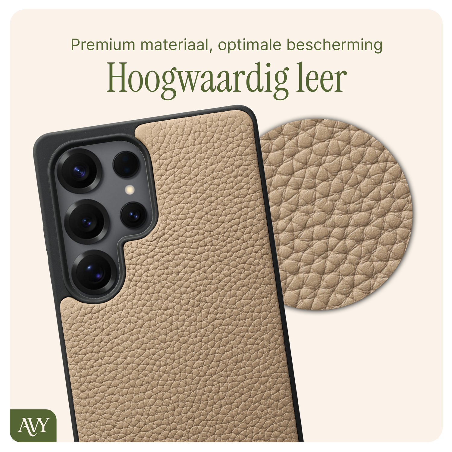 AVY Samsung Galaxy S25 Ultra - Styled Kit - Beige - Leather and Pearls afbeelding 5