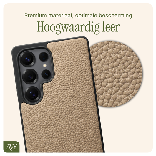AVY Samsung Galaxy S25 Ultra - Styled Kit - Beige - Leather and Pearls afbeelding 5