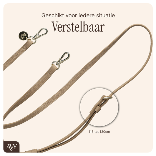 AVY Apple iPhone 14 Pro Max - Styled Kit - Beige - Leather and Gold afbeelding 10