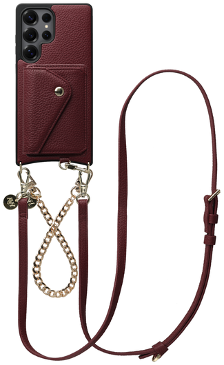AVY Samsung Galaxy S25 Ultra - Styled Kit - Burgundy - Leather and Gold afbeelding 1