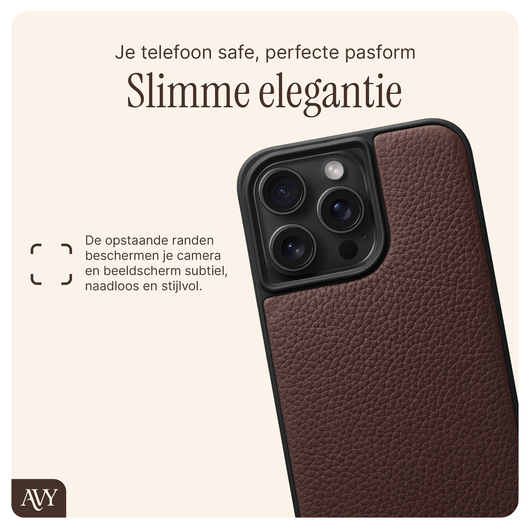 AVY Apple iPhone 14 Pro Max - Styled Kit - Chocolate - Leather and Silver afbeelding 6