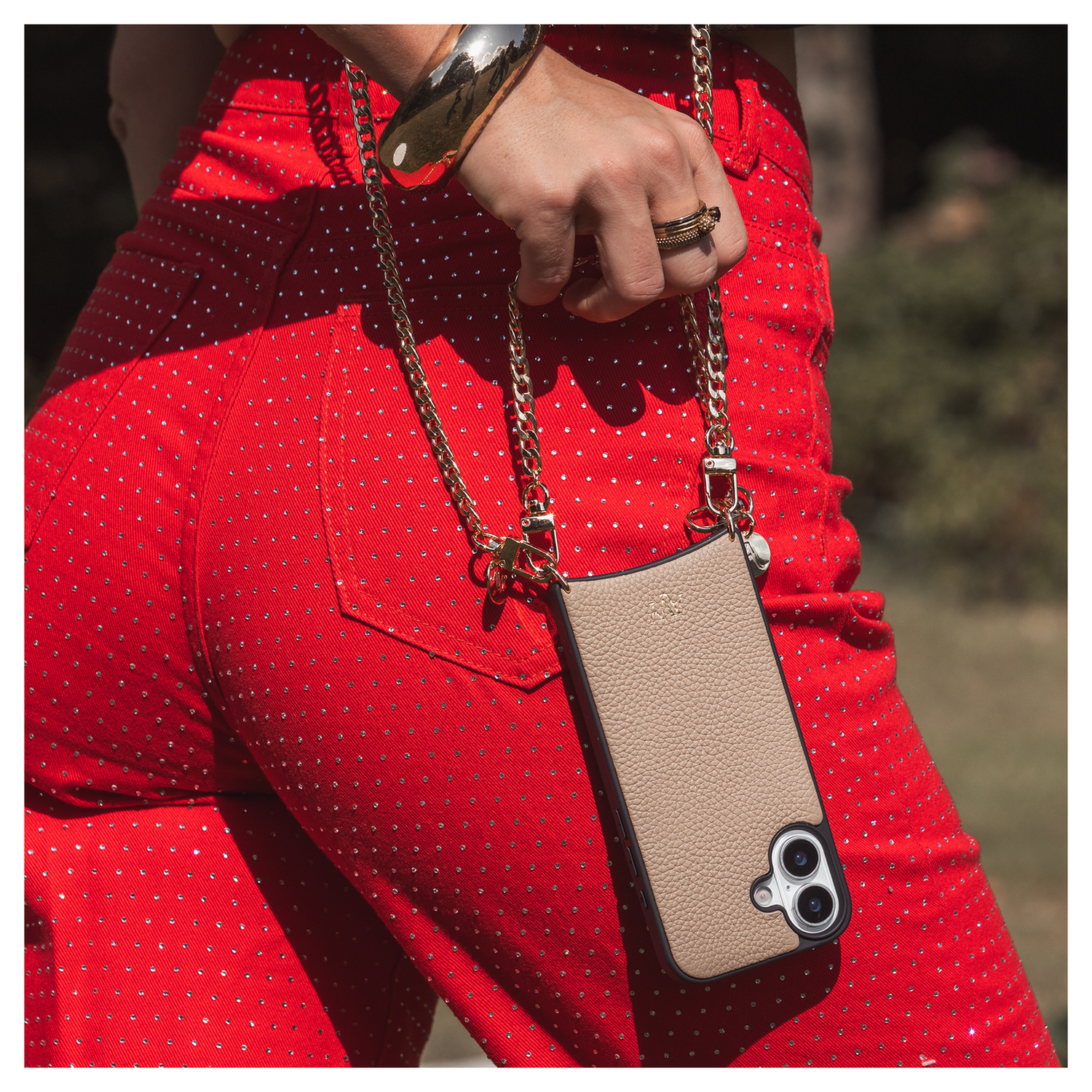 AVY Samsung Galaxy A56 - Styled Kit - Beige - Leather and Silver afbeelding 2