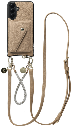 AVY Samsung Galaxy A56 - Styled Kit - Beige - Leather and Silver afbeelding 1