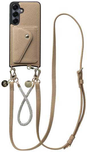 AVY Samsung Galaxy S25 / S24 - Styled Kit - Beige - Leather and Silver afbeelding 1