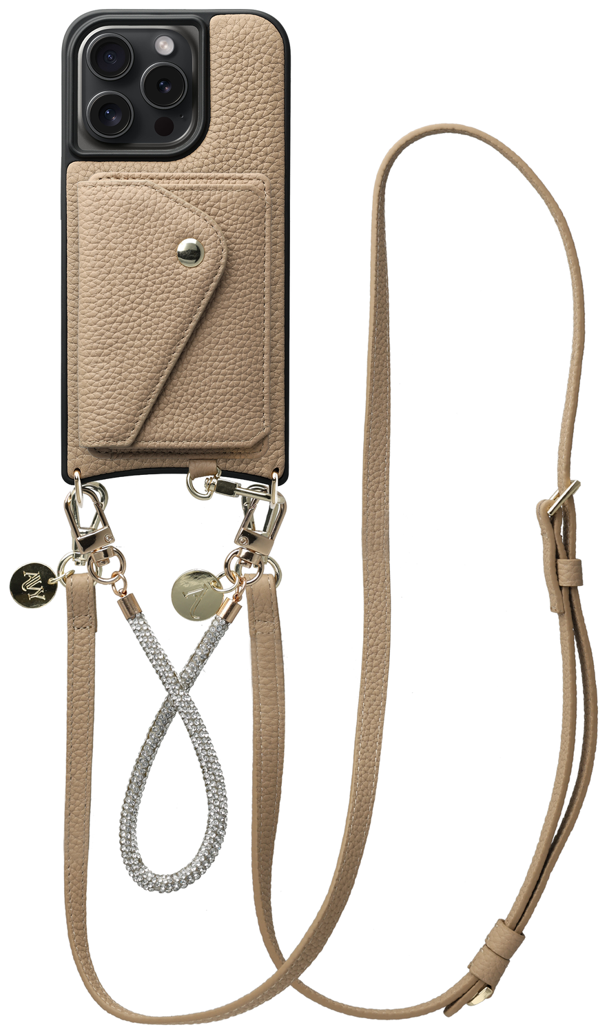 AVY Apple iPhone 14 Pro Max - Styled Kit - Beige - Leather and Silver afbeelding 1