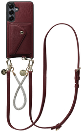 AVY Samsung Galaxy S25 / S24 - Styled Kit - Burgundy - Leather and Silver