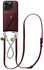AVY Apple iPhone 15 Pro Max - Styled Kit - Burgundy - Leather and Silver