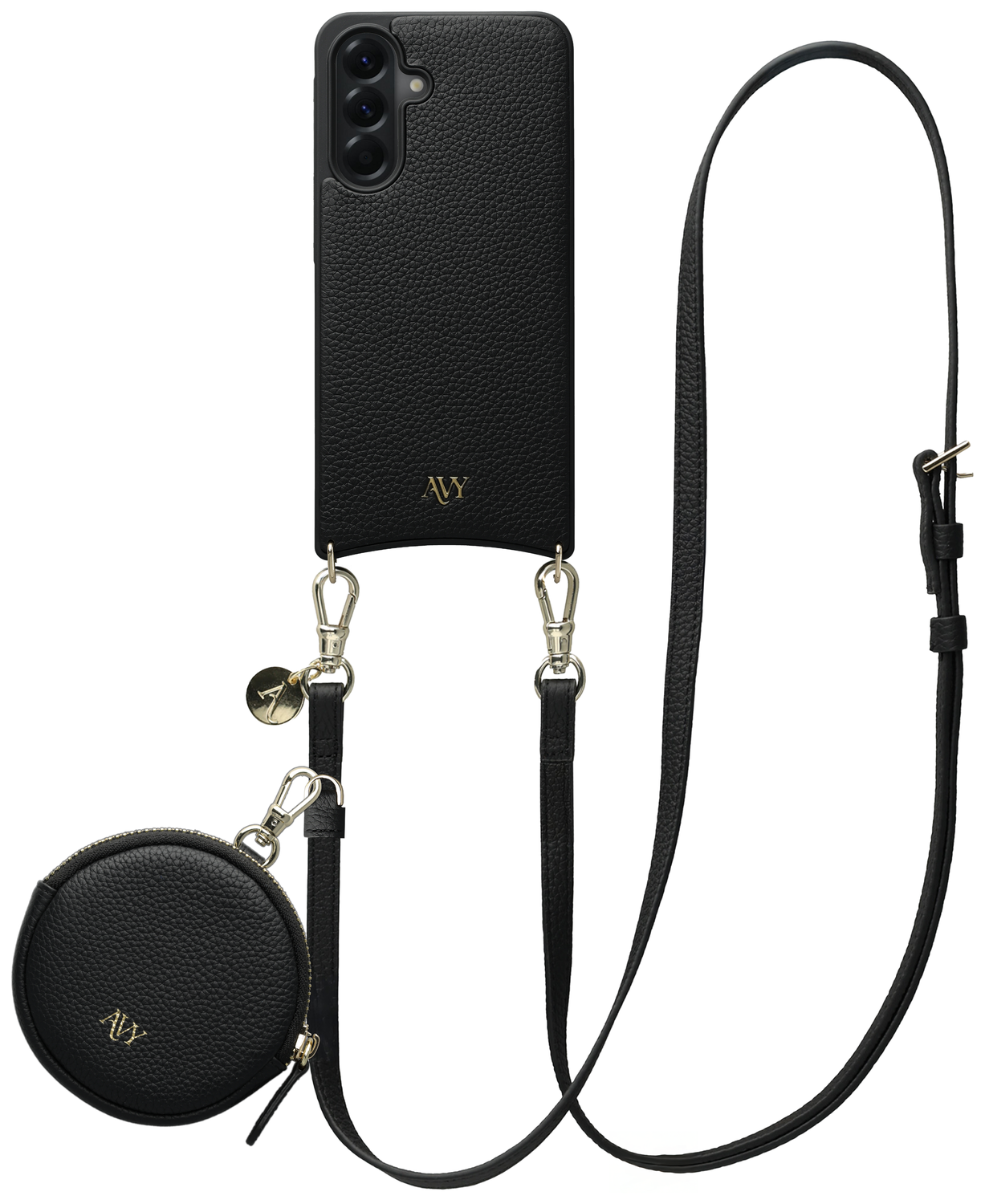 AVY Samsung Galaxy A56 - Luxury Kit - Zwart - Long Leather afbeelding 1