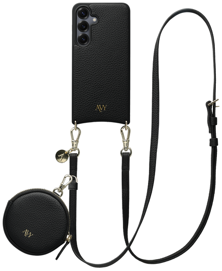 AVY Samsung Galaxy S25 Plus / S24 Plus - Luxury Kit - Zwart - Long Leather afbeelding 1