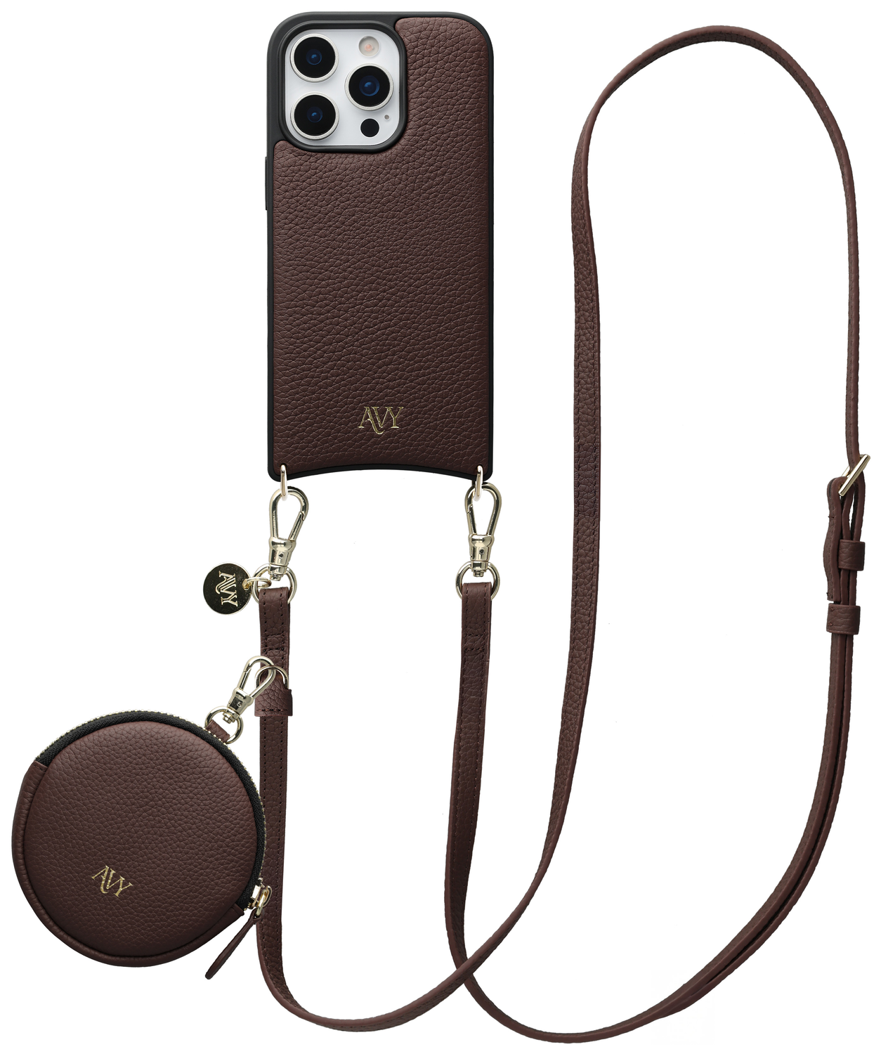 AVY Apple iPhone 16 Pro - Luxury Kit - Chocolate - Long Leather afbeelding 1