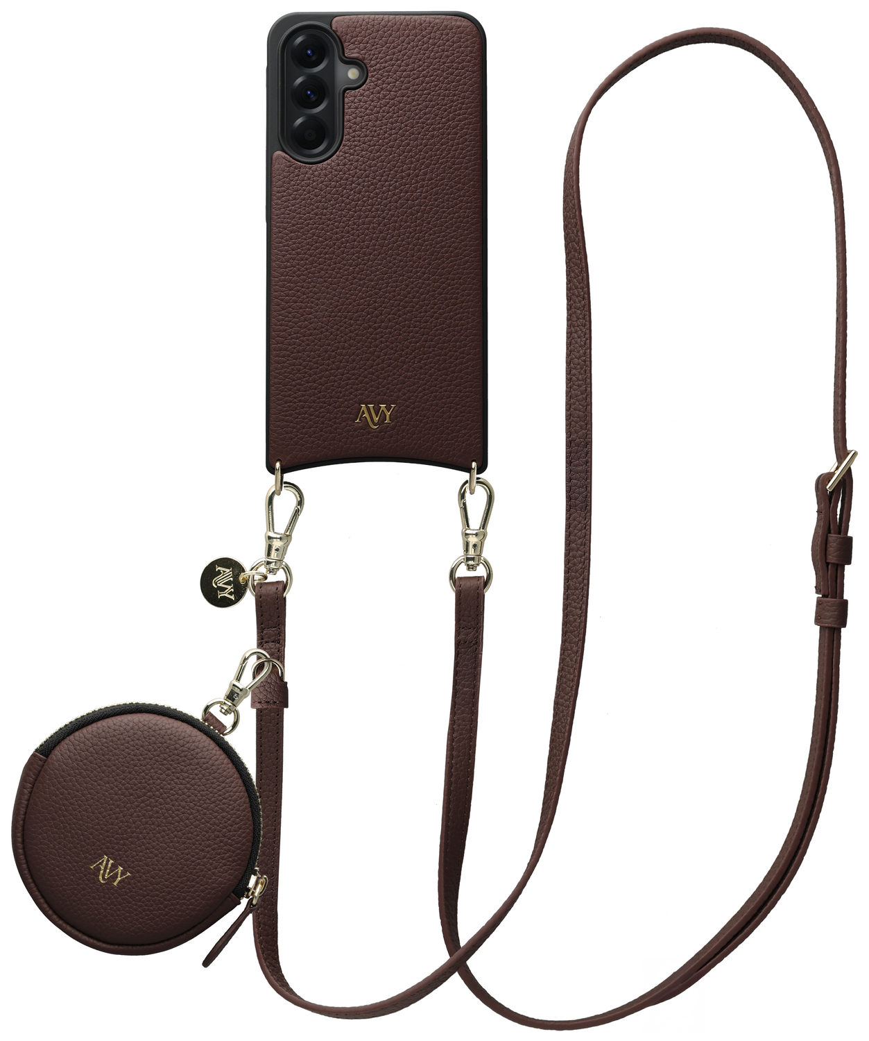 AVY Samsung Galaxy A56 - Luxury Kit - Chocolate - Long Leather afbeelding 1