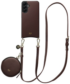 AVY Samsung Galaxy A56 - Luxury Kit - Chocolate - Long Leather afbeelding