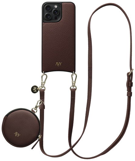AVY Apple iPhone 14 Pro Max - Luxury Kit - Chocolate - Long Leather afbeelding 1