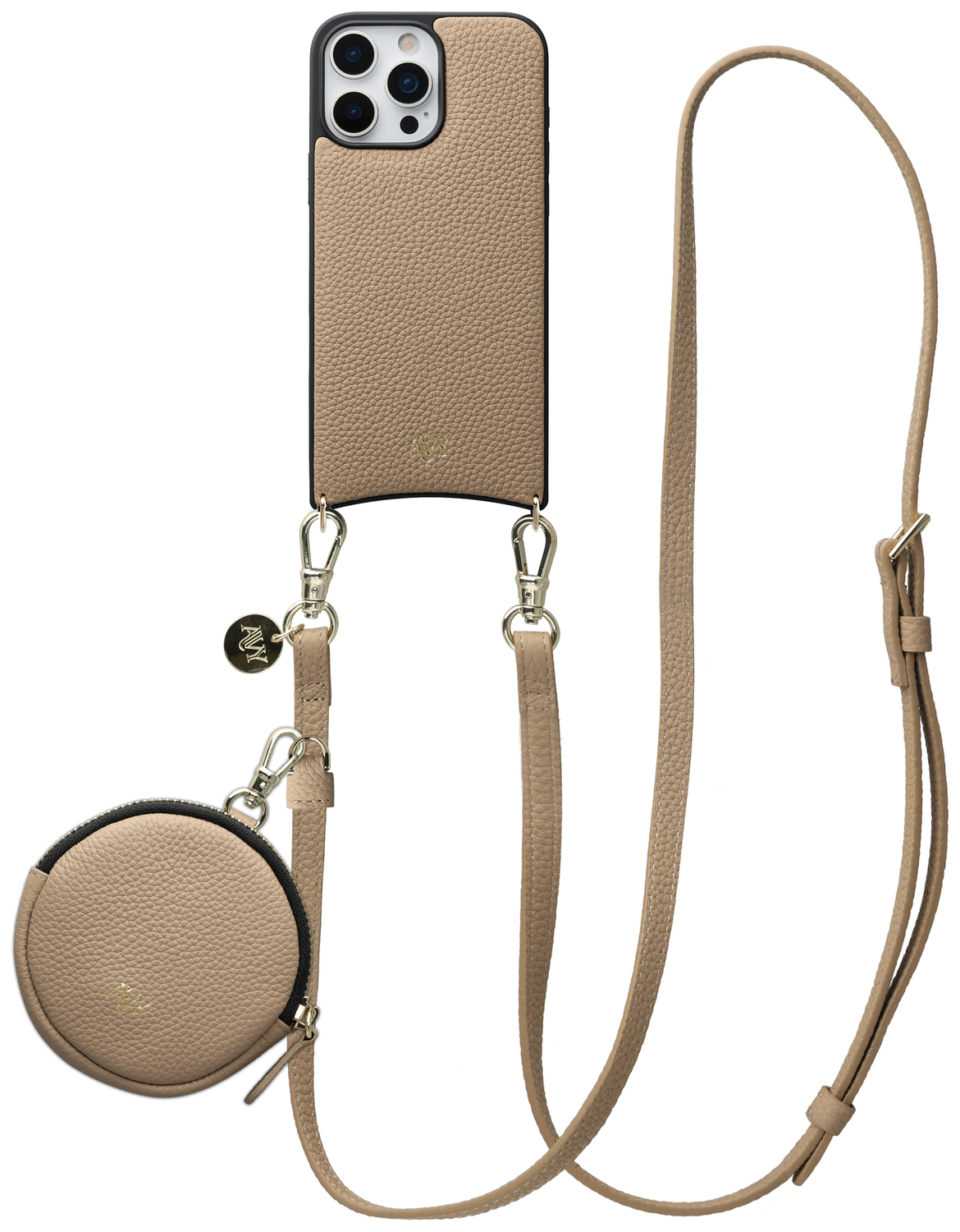 AVY Apple iPhone 16 Pro Max - Luxury Kit - Beige - Long Leather afbeelding 1