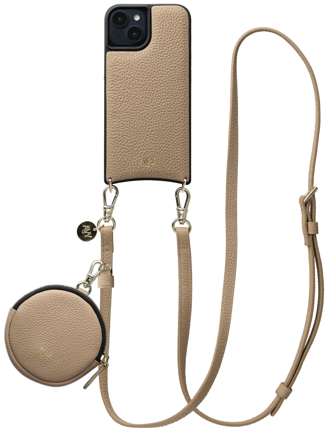 AVY Apple iPhone 14 / 13 - Luxury Kit - Beige - Long Leather afbeelding 1