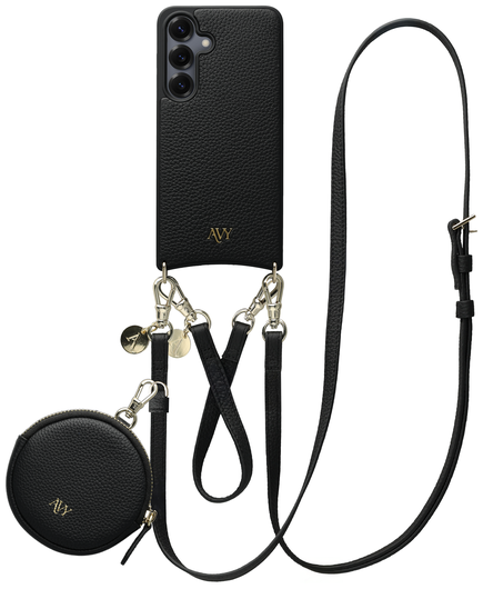 AVY Samsung Galaxy S25 Plus / S24 Plus - Luxury Kit - Zwart - Leather Set afbeelding 1