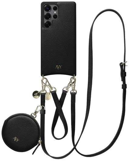 AVY Samsung Galaxy S25 Ultra - Luxury Kit - Zwart - Leather Set afbeelding 1