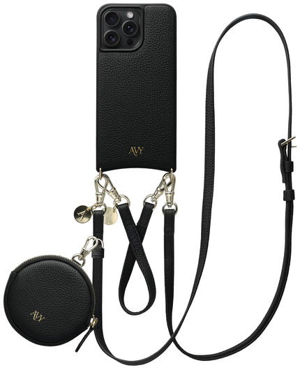 AVY Apple iPhone 15 Pro Max - Luxury Kit - Zwart - Leather Set afbeelding 1