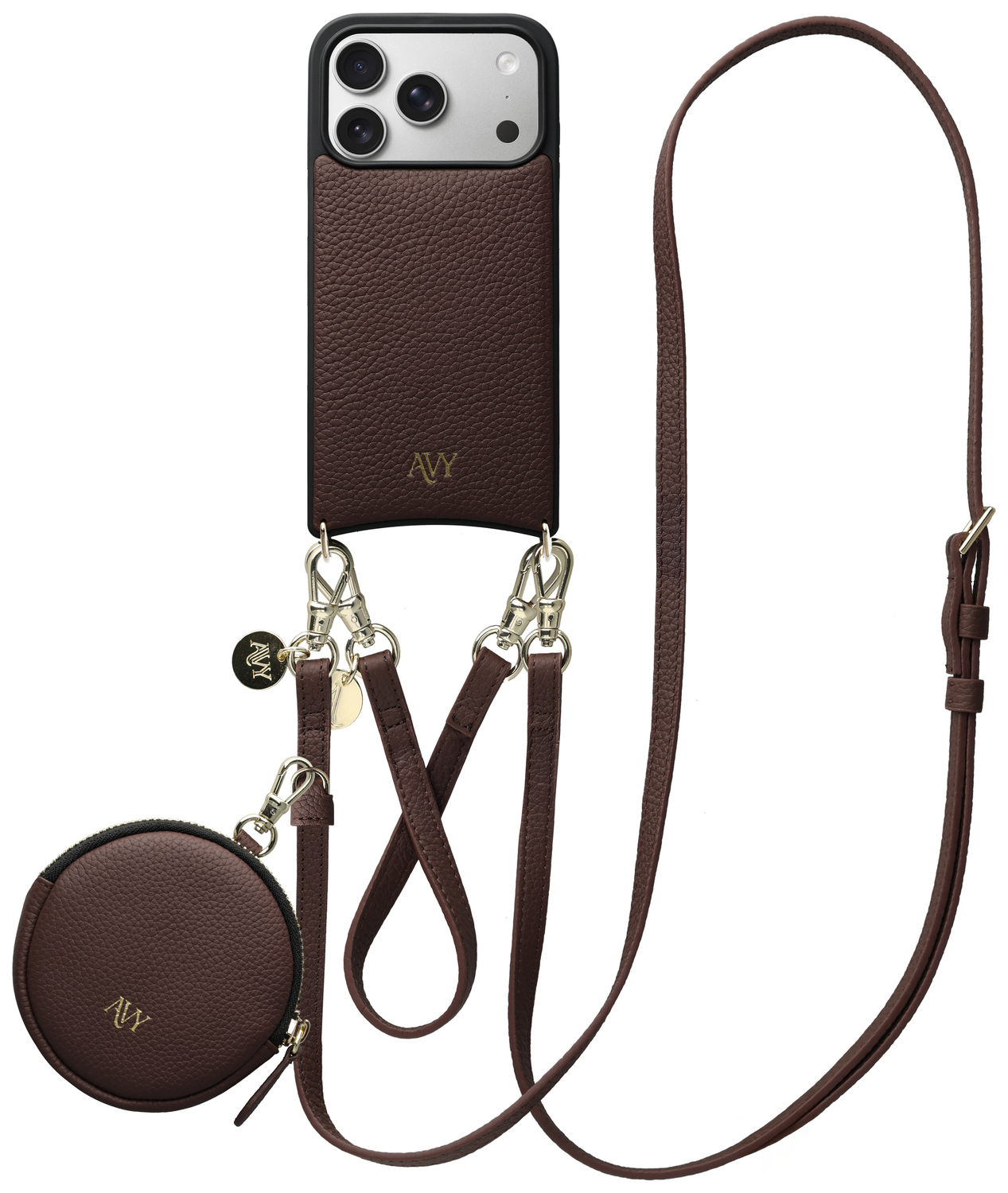 AVY Apple iPhone 17 Pro - Luxury Kit - Chocolate - Leather Set afbeelding 1