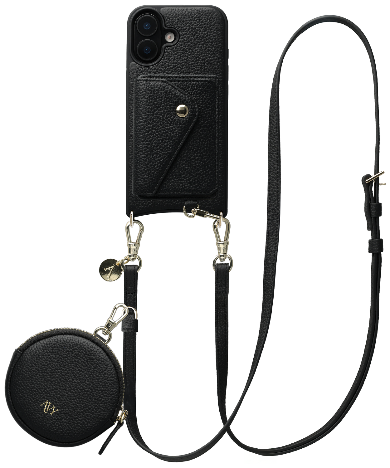 AVY Apple iPhone 16 - Statement Kit - Zwart - Long Leather afbeelding 1