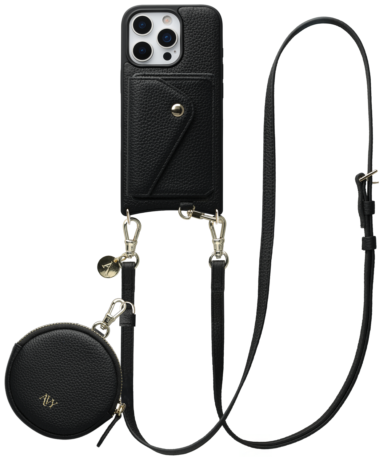 AVY Apple iPhone 16 Pro Max - Statement Kit - Zwart - Long Leather afbeelding 1