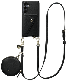 AVY Samsung Galaxy S25 / S24 - Statement Kit - Zwart - Long Leather